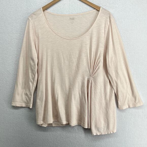 Eileen Fisher Other - EILEEN FISHER GARNET HILL Top M Slub Organic Cotton Knot Sleepwear Pajama Pink